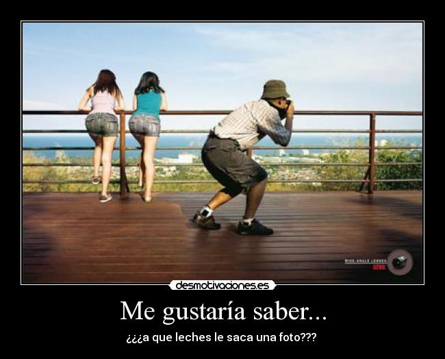 Me gustaría saber... - ¿¿¿a que leches le saca una foto???