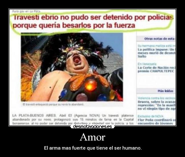 Amor - El arma mas fuerte que tiene el ser humano.