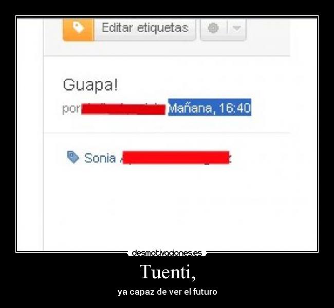 Tuenti, - ya capaz de ver el futuro