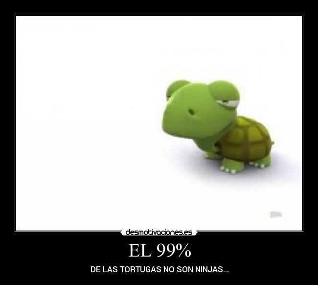 EL 99% - DE LAS TORTUGAS NO SON NINJAS...