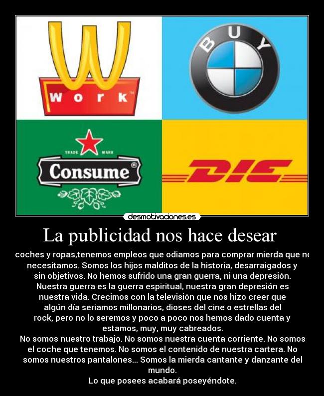 La publicidad nos hace desear -