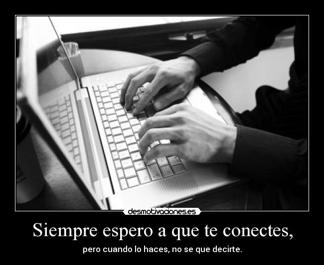carteles siempre espero que conectes desmotivaciones