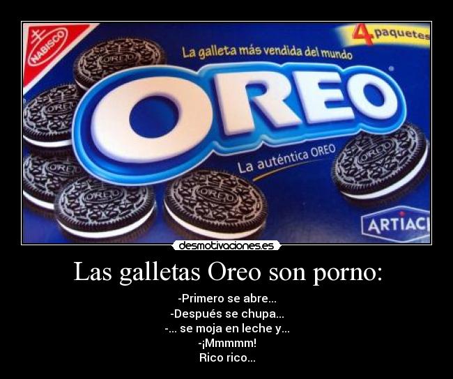 Las galletas Oreo son porno: -