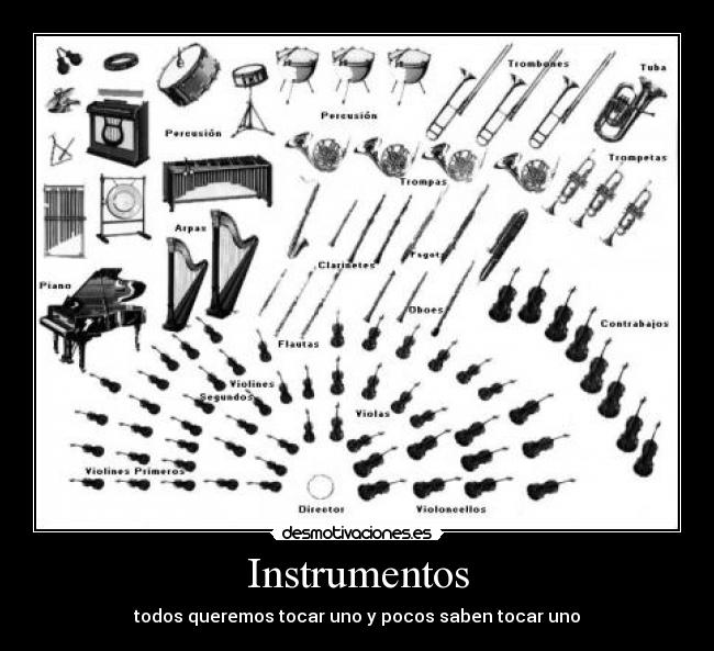 Instrumentos - todos queremos tocar uno y pocos saben tocar uno