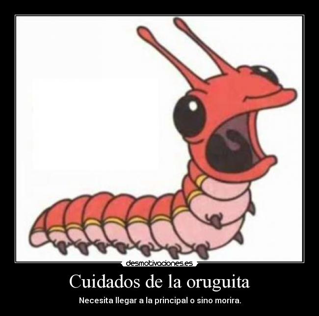 carteles oruguita cuidados simpson muerte desmotivaciones