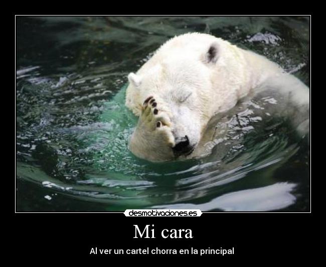 Mi cara - Al ver un cartel chorra en la principal