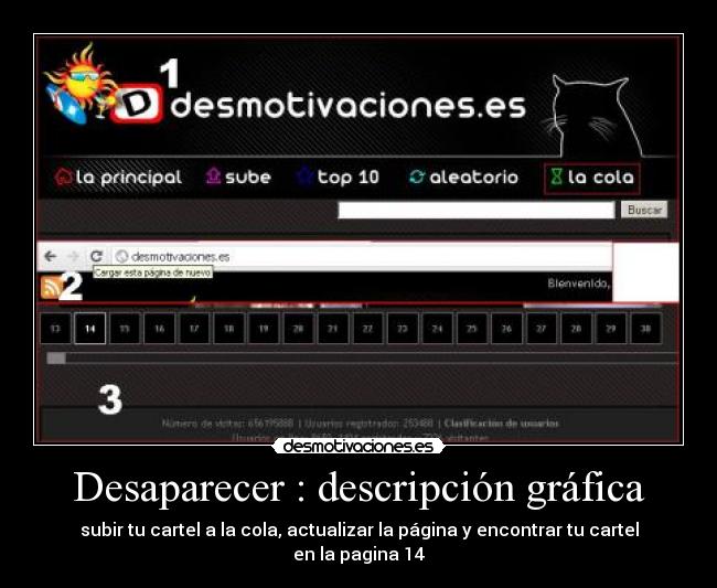 Desaparecer : descripción gráfica -