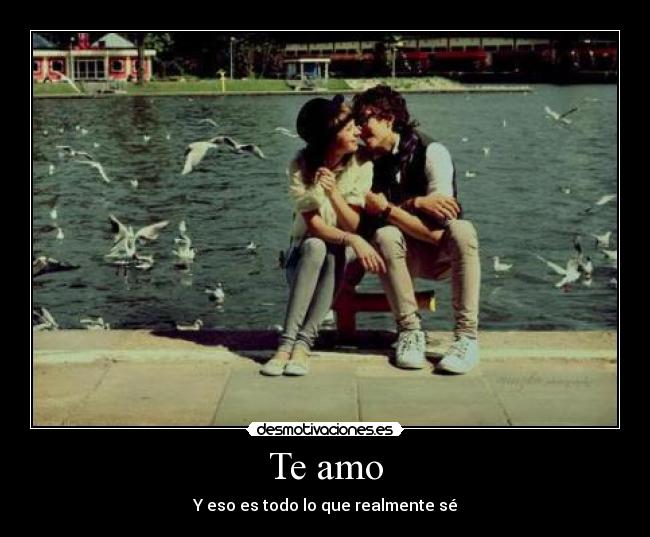 Te amo - Y eso es todo lo que realmente sé