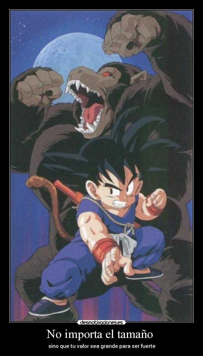 carteles goku valor desmotivaciones