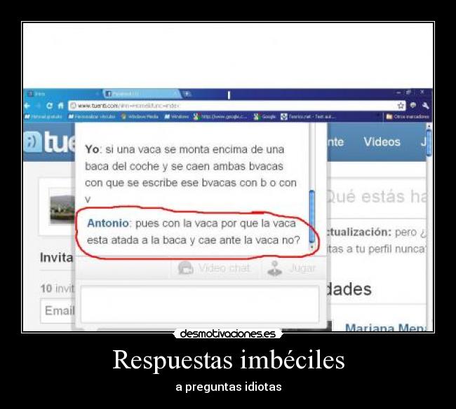 Respuestas imbéciles - a preguntas idiotas
