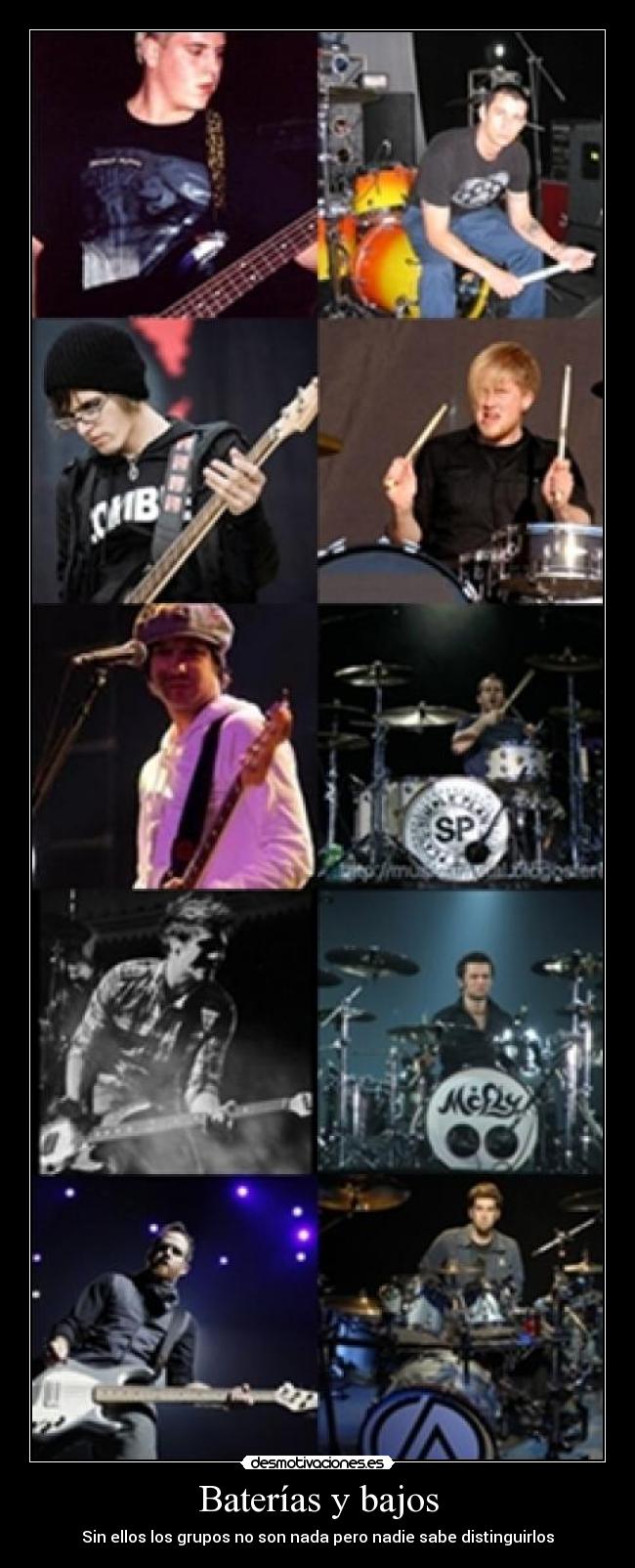 Baterías y bajos - Sin ellos los grupos no son nada pero nadie sabe distinguirlos