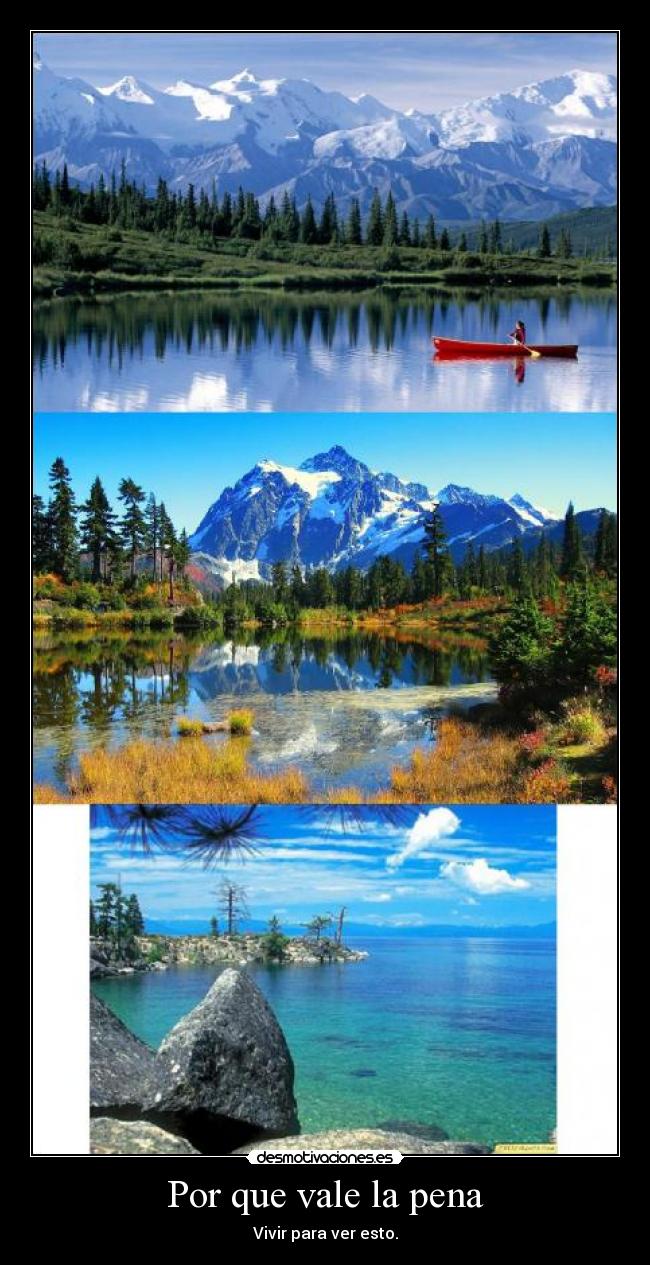 Por que vale la pena - Vivir para ver esto.