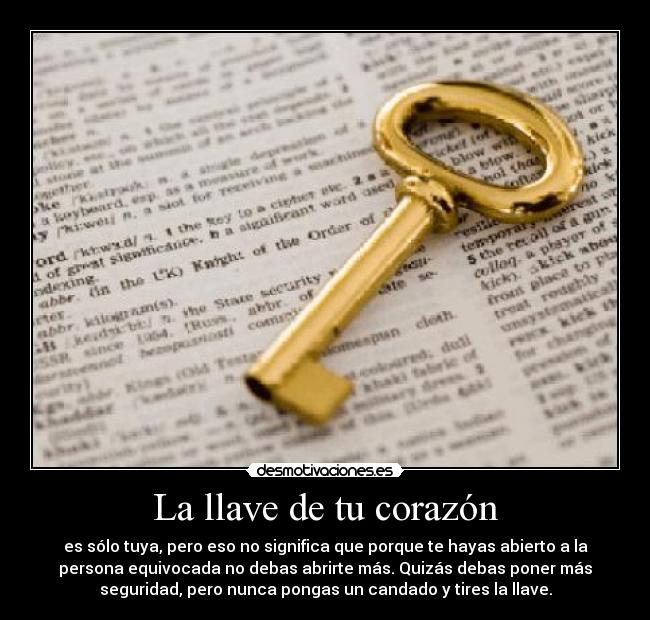 La llave de tu corazón -