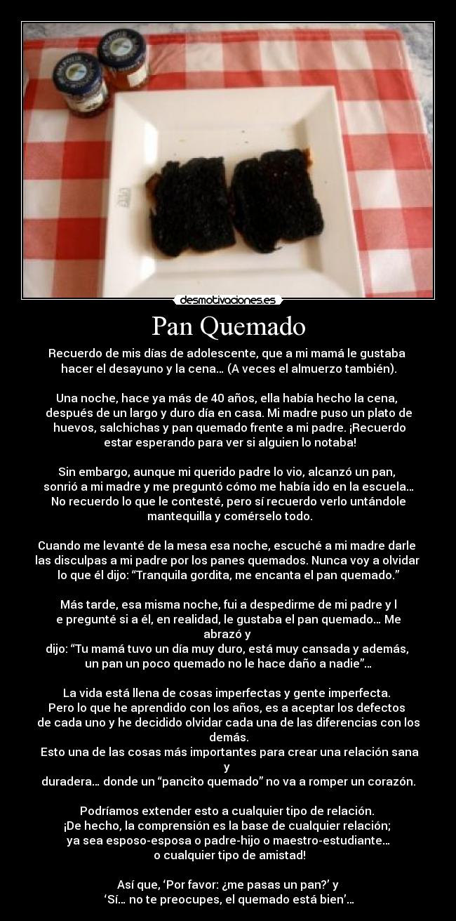 carteles quemado pan bien relacion esposa esposo amistad desmotivaciones
