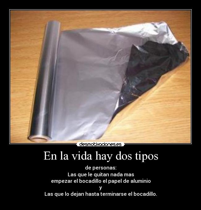 En la vida hay dos tipos - 