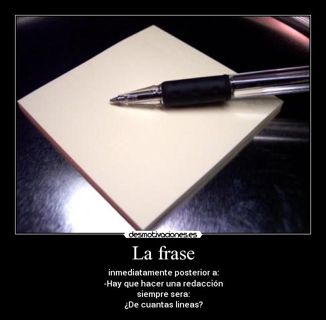 La frase -