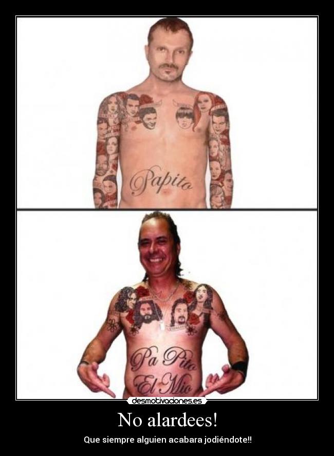 No alardees! -