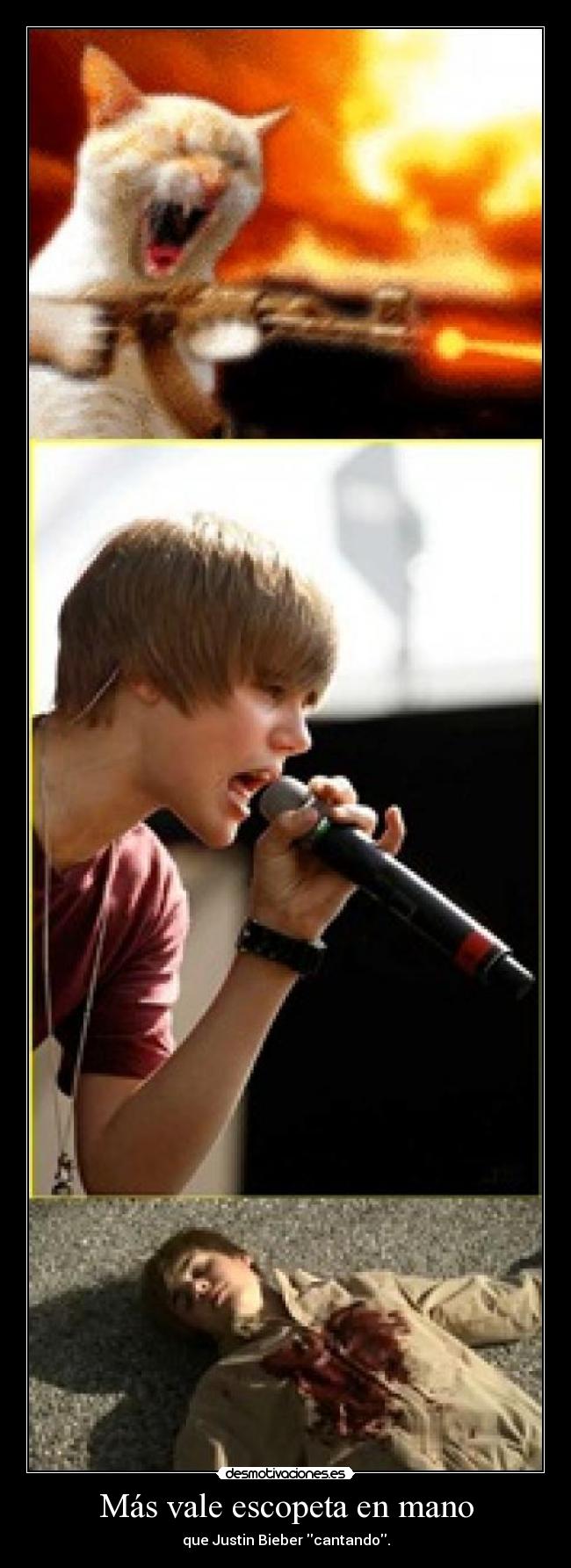 Más vale escopeta en mano - que Justin Bieber cantando.