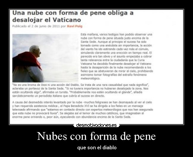 carteles nube vaticano pene eyaculacion desmotivaciones
