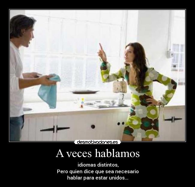 carteles idiomas distintos pareja desmotivaciones