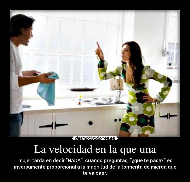 La velocidad en la que una -