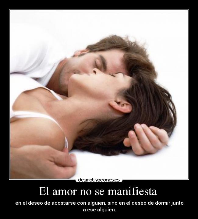 El amor no se manifiesta -