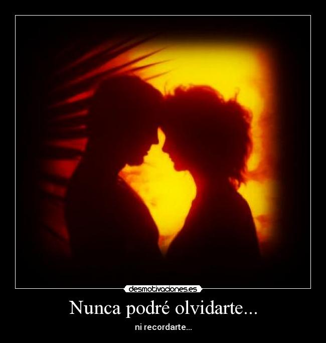 Nunca podré olvidarte... - ni recordarte...