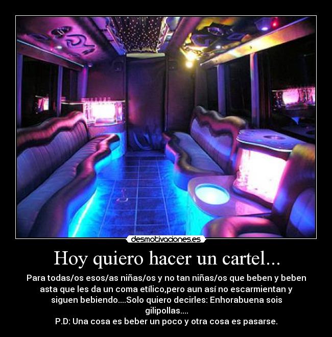 Hoy quiero hacer un cartel... -