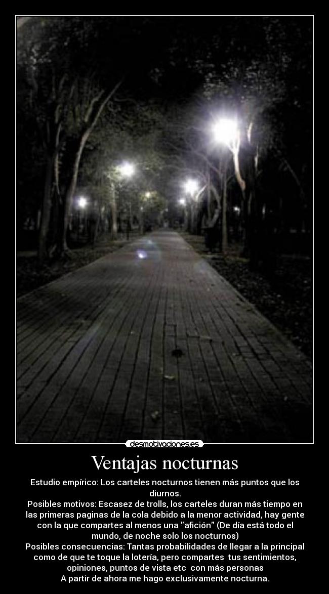 carteles nocturnos desmotivaciones