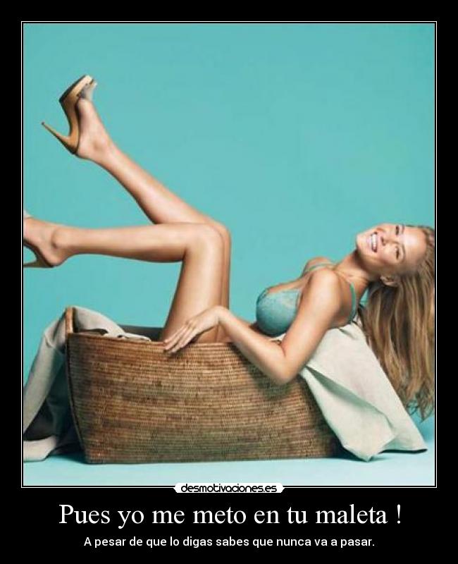 Pues yo me meto en tu maleta ! -