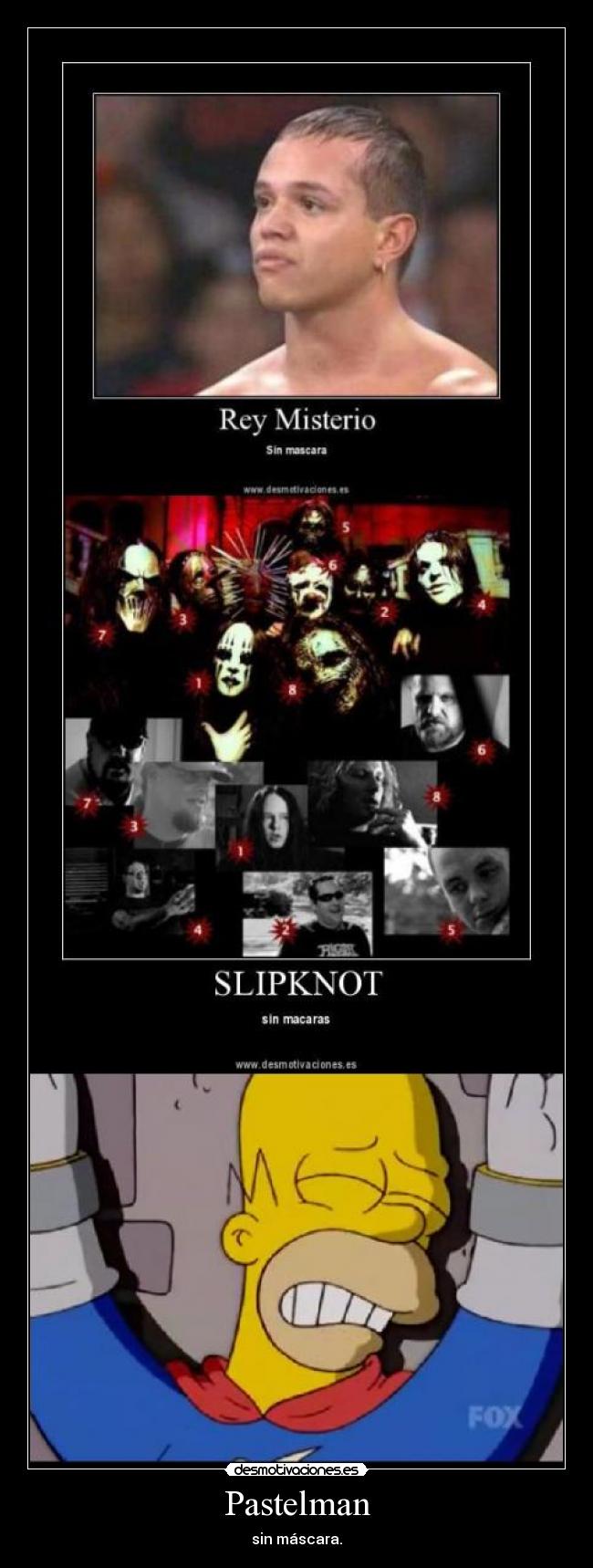 carteles los simpsons homer bart lisa marge maggie pastelman heroe villano mascara desmotivaciones