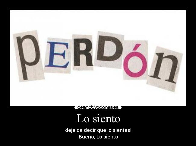Lo siento - 