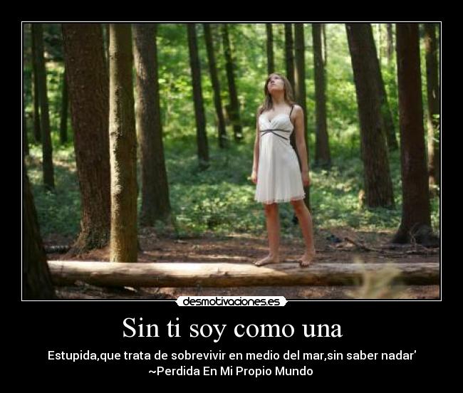 Sin ti soy como una -