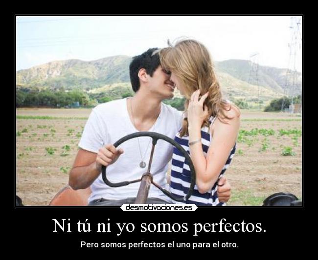 Ni tú ni yo somos perfectos. -