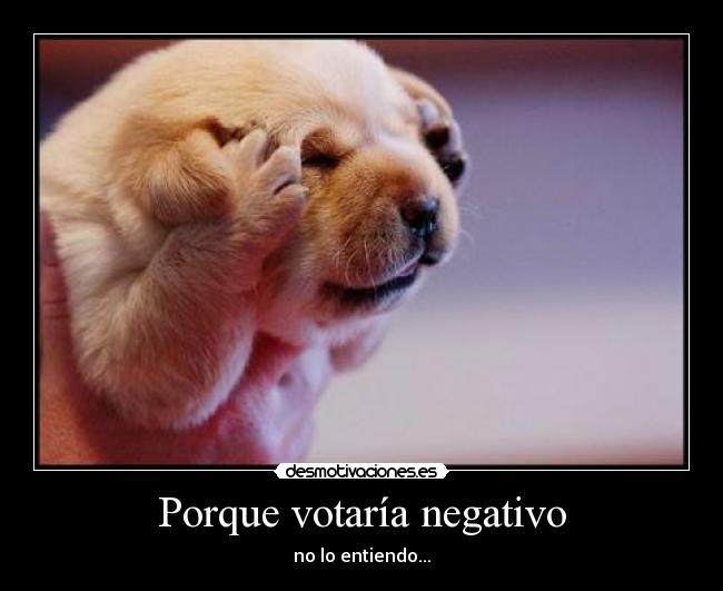 Porque votaría negativo -