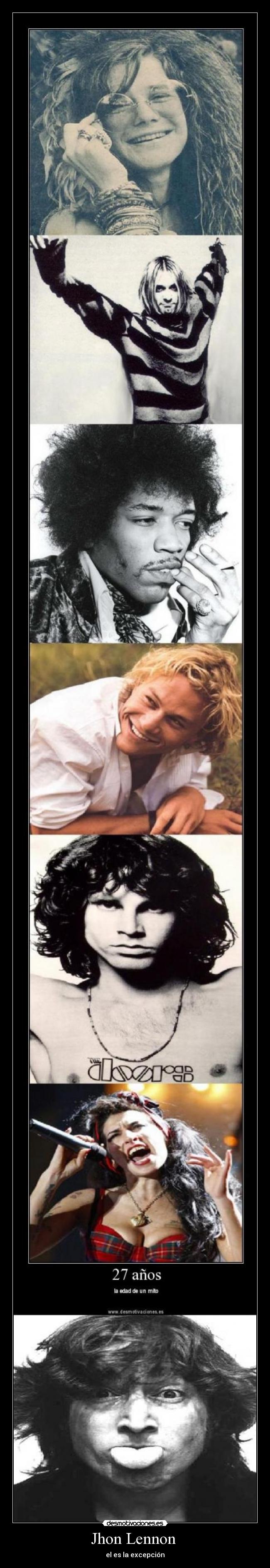 carteles jhonlennonmuerteleyenda27anos desmotivaciones
