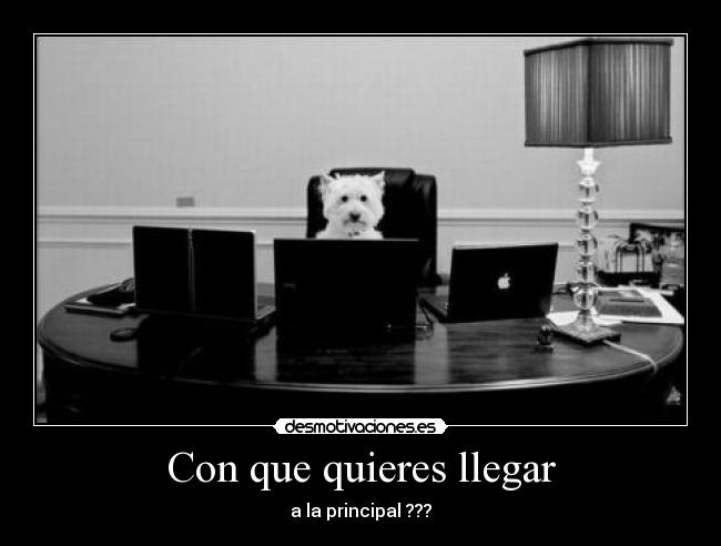 Con que quieres llegar - a la principal ???