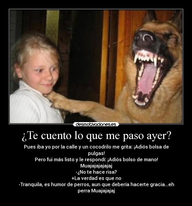 ¿Te cuento lo que me paso ayer? -