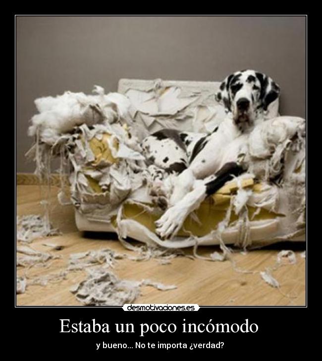 Estaba un poco incómodo - y bueno... No te importa ¿verdad?