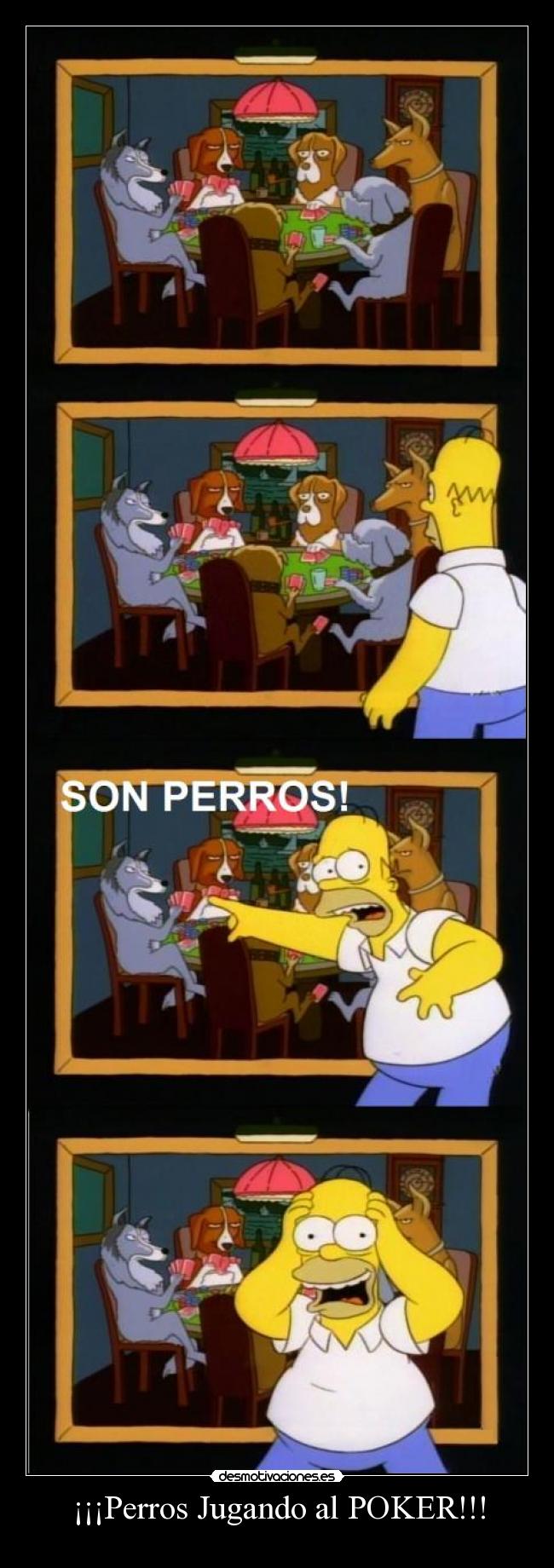 ¡¡¡Perros Jugando al POKER!!! -