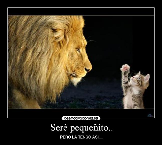 Seré pequeñito.. - PERO LA TENGO ASÍ....