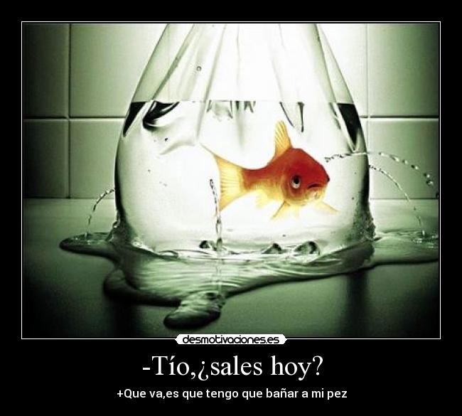 -Tío,¿sales hoy? -