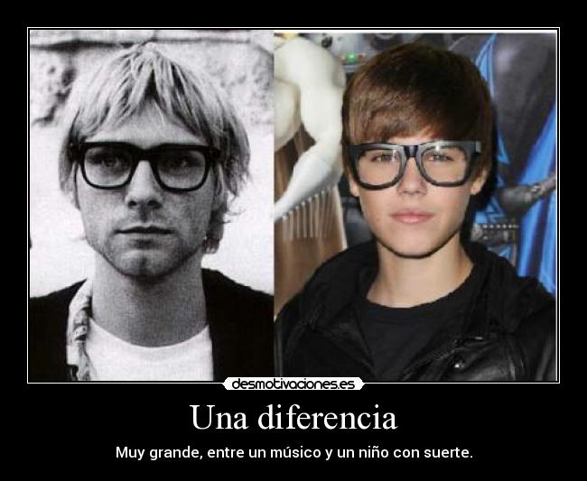 Una diferencia - Muy grande, entre un músico y un niño con suerte.