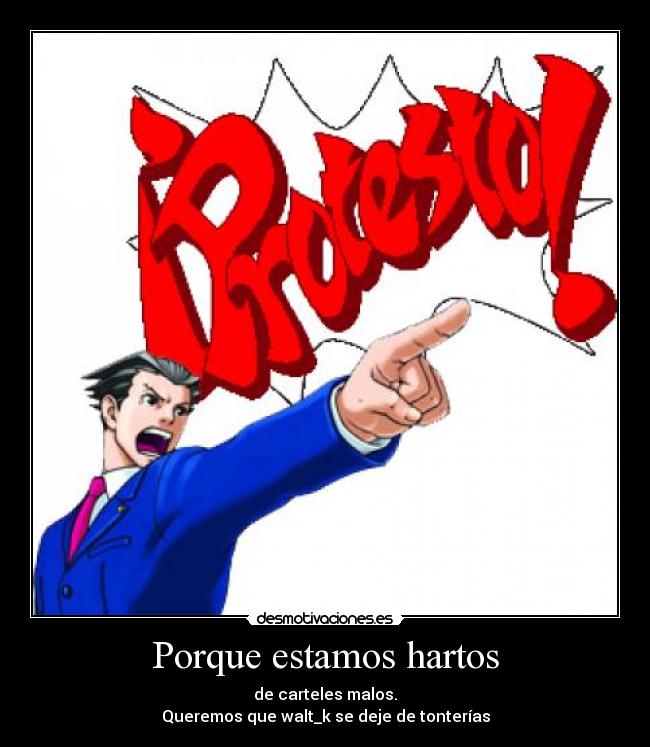 Porque estamos hartos -