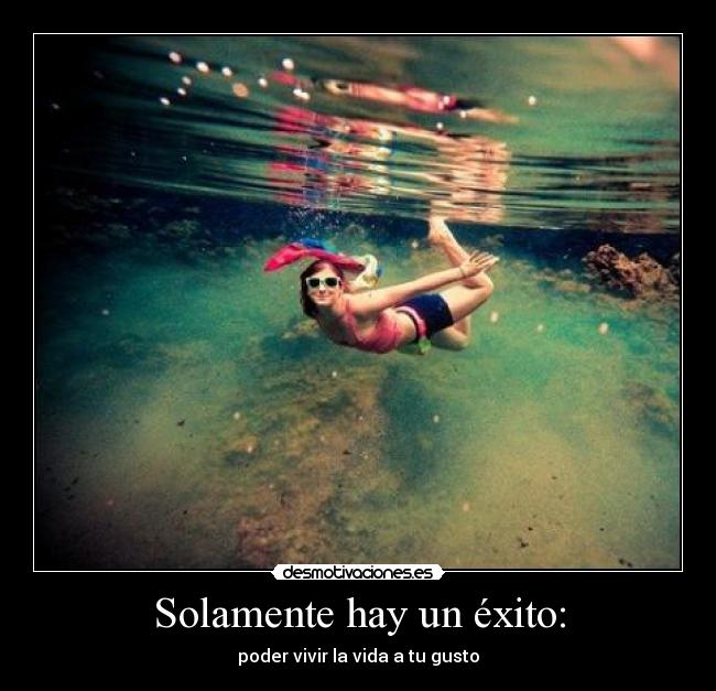 Solamente hay un éxito: - 