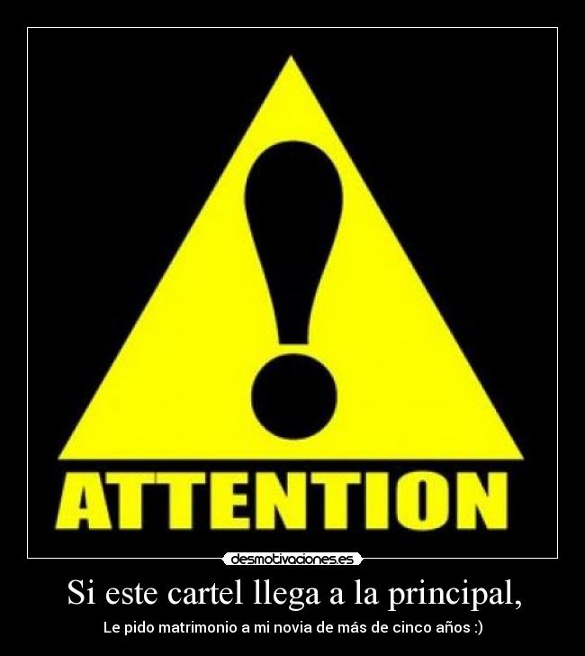 Si este cartel llega a la principal, - 