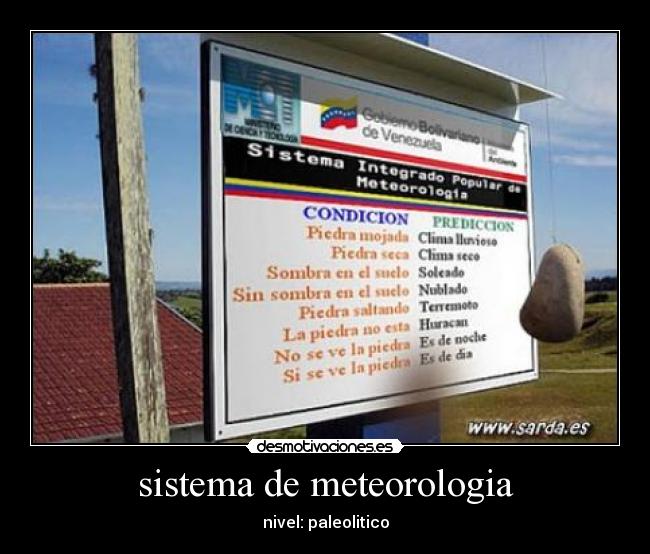 sistema de meteorologia - nivel: paleolitico