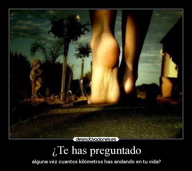 ¿Te has preguntado - alguna vez cuantos kilómetros has andando en tu vida?