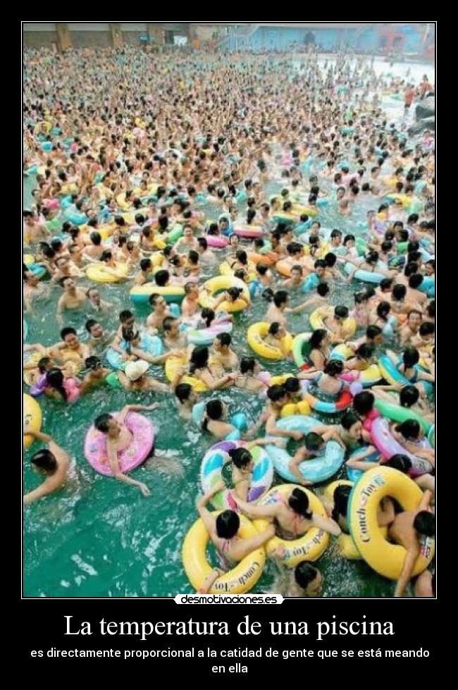 La temperatura de una piscina -