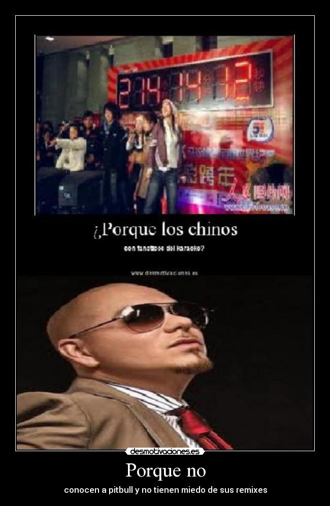 Porque no - conocen a pitbull y no tienen miedo de sus remixes